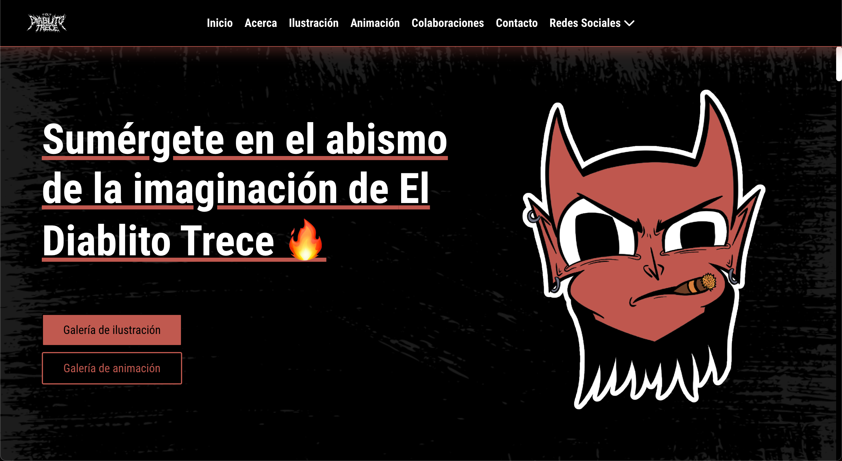 el diablito trece landing page screenshot